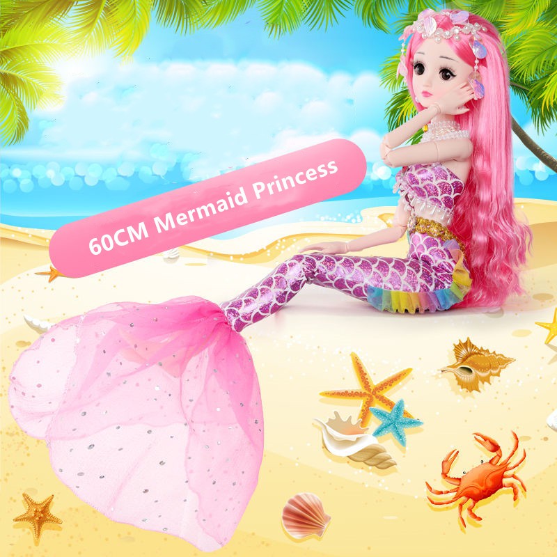 Búp bê Barbie nàng tiên cá 60cm