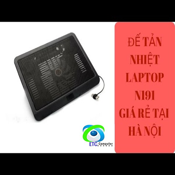 Quạt tản nhiệt laptop Notebook cooler N19 (Đen)