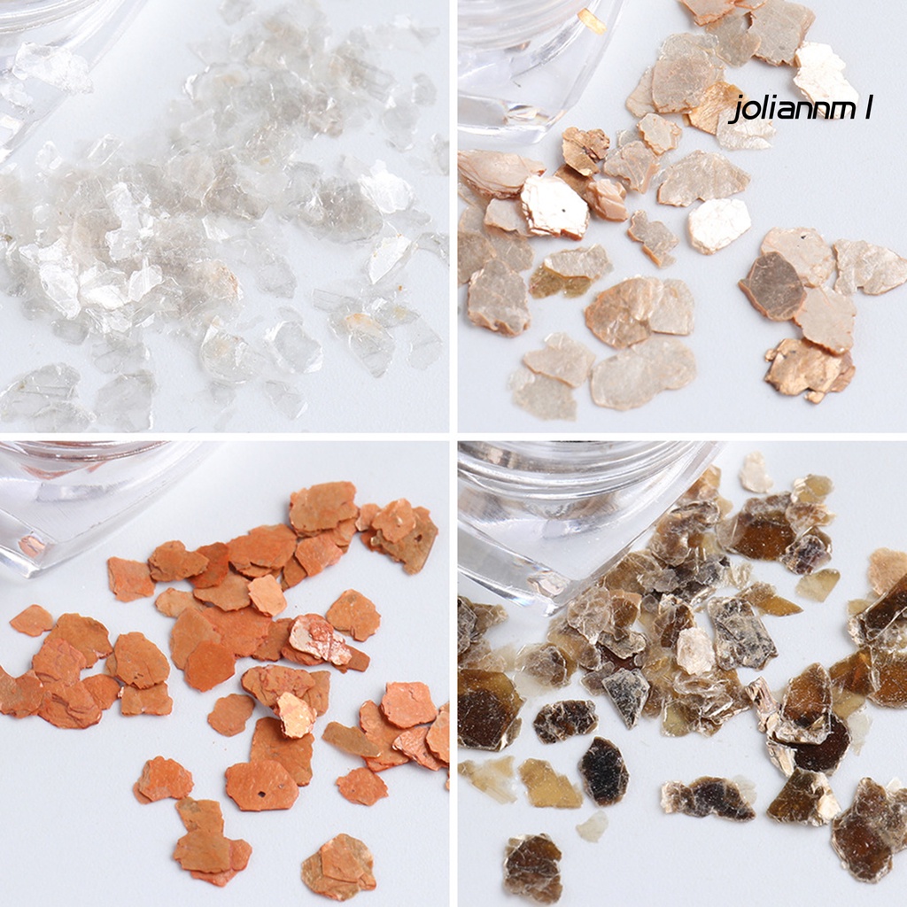 Hộp vỏ sò trang trí móng lấp lánh