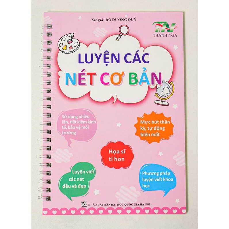 Sách - Combo 3 Quyển Luyện Viết Thần Kỳ Tự Xóa Chữ Đẹp - Số Đẹp - Nét Cơ Bản Phiên Bản Chuẩn Tiếng Việt