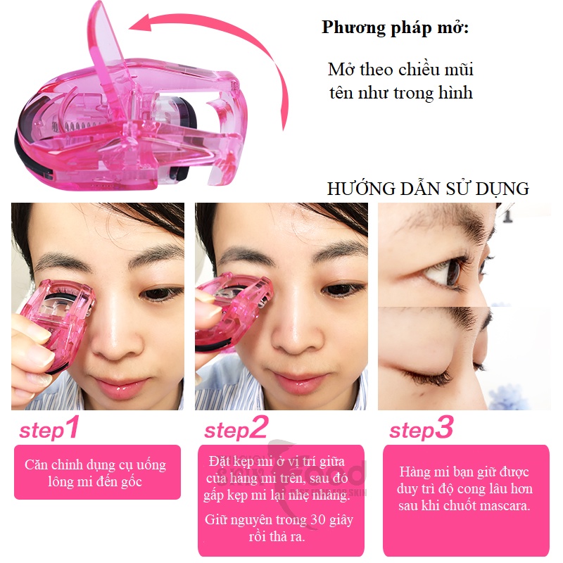 Bấm Mi Nhựa Giúp Cong Mi Kai Compact Eyelash Curler