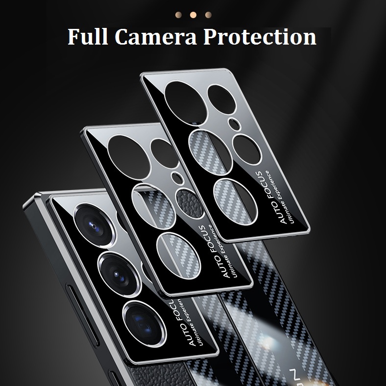 Ốp Điện Thoại Da + TPU Mềm Bảo Vệ camera Cho Samsung S23 Ultra S23 Plus S22 Plus S22 Ultra S21 Plus Sự Bảo Vệ