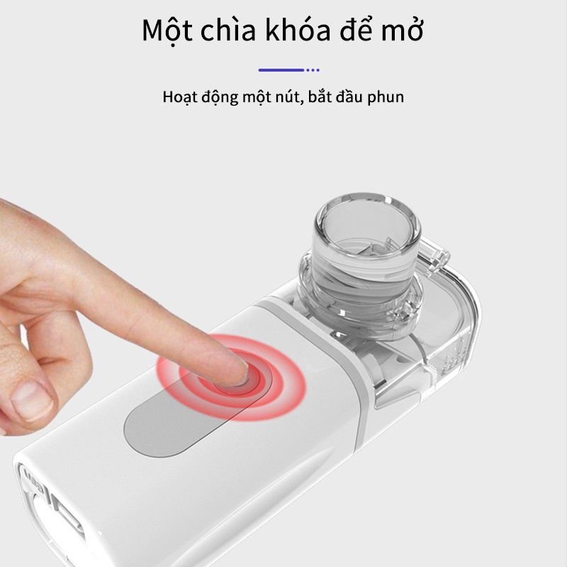 Máy Xông Mũi/Họng Mini Cầm Tay Không Gây Tiếng Ồn Bằng PVC Chất Lượng Dành Cho Trẻ Em Và Người Lớn NBWHQ-2