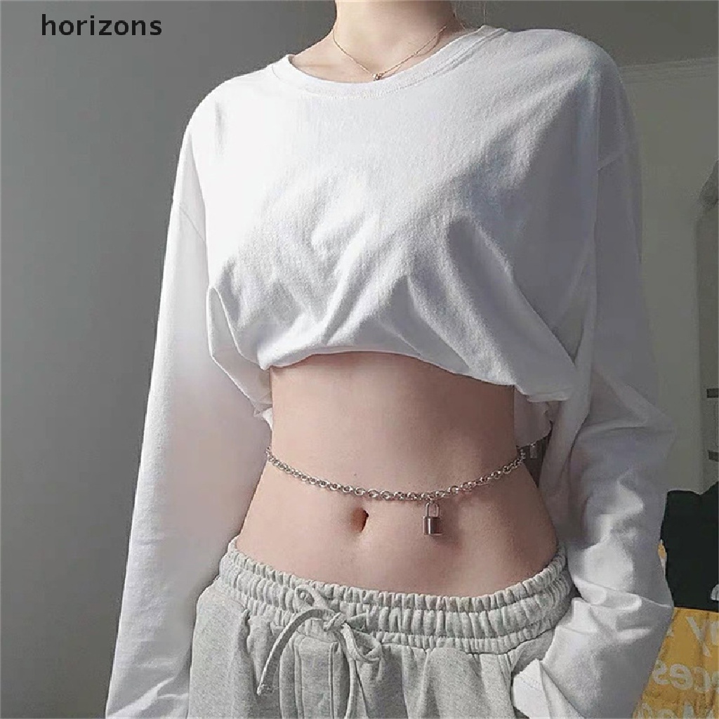 [horizons] Dây Xích Đeo Hông / Thắt Lưng Có Khóa Trang Sức Quyến Rũ