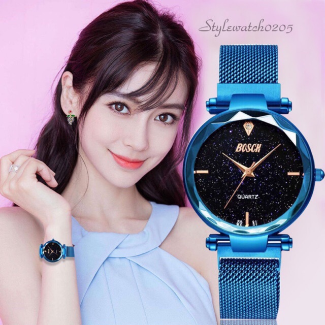Đồng hồ nữ Bosck chính hãng dây nam châm mặt sao đêm sang trọng | BigBuy360 - bigbuy360.vn
