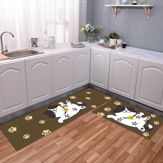 Set 2 thảm bếp 3D cao cấp (40*60cm&120cm) - Động vật - Thú cưng