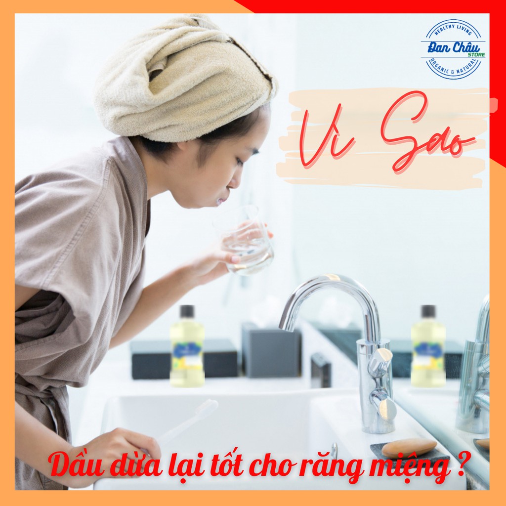 Nước Súc Miệng  VIETCOCO Dầu Dừa Súc Miệng Hương Bạc Hà Thơm Mát, Diệt Sạch Vi Khuân Gây Hôi Miệng, Không Cồn - 225ml