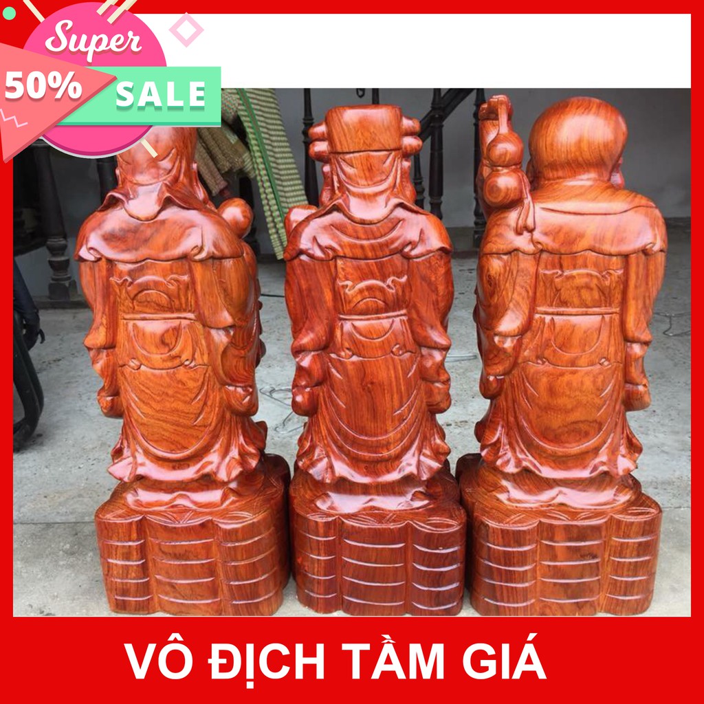 ((HOT )) TƯỢNG TAM ĐA PHÚC LỘC THỌ BẰNG GỖ HƯƠNG KT : 40x14x12 cm