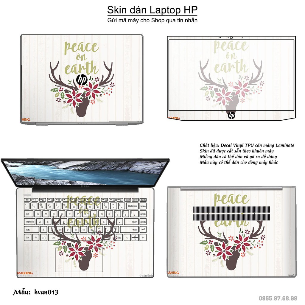 Skin dán Laptop HP in hình Hoa văn _nhiều mẫu 3 (inbox mã máy cho Shop)