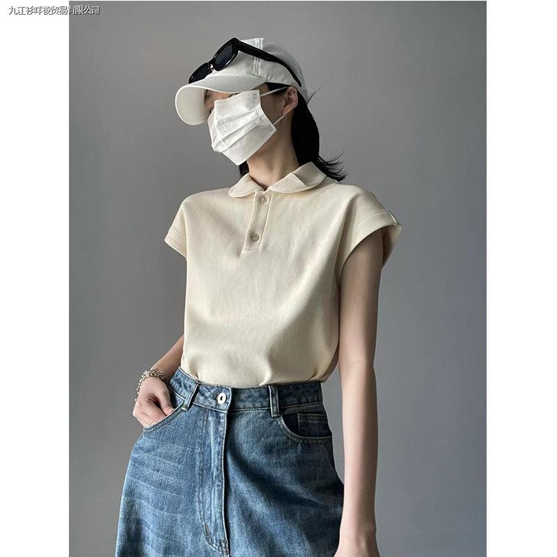 Áo Thun polo Ngắn Tay Phong Cách Retro Thời Trang Mùa Hè Hàng Mới Dành Cho Bạn Nữ 2022