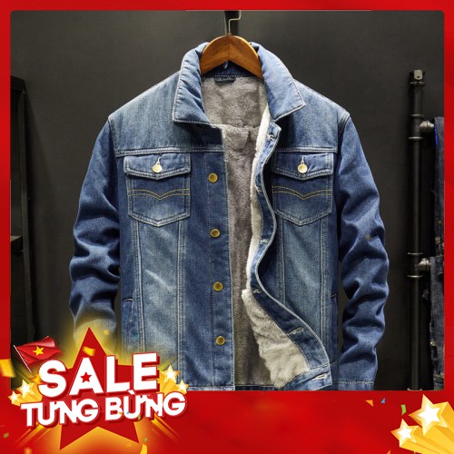 -HÀNG NHẬP KHẨU Áo khoác bò nam jean dài tay lót lông thời trang aokhoacbo-J15 Liên hệ mua hàng 084.209.1989