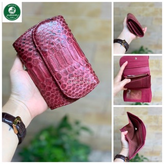 VÍ 3 GẤP MINI DA TRĂN SIZE S149 - CÁ SẤU GÒ VẤP