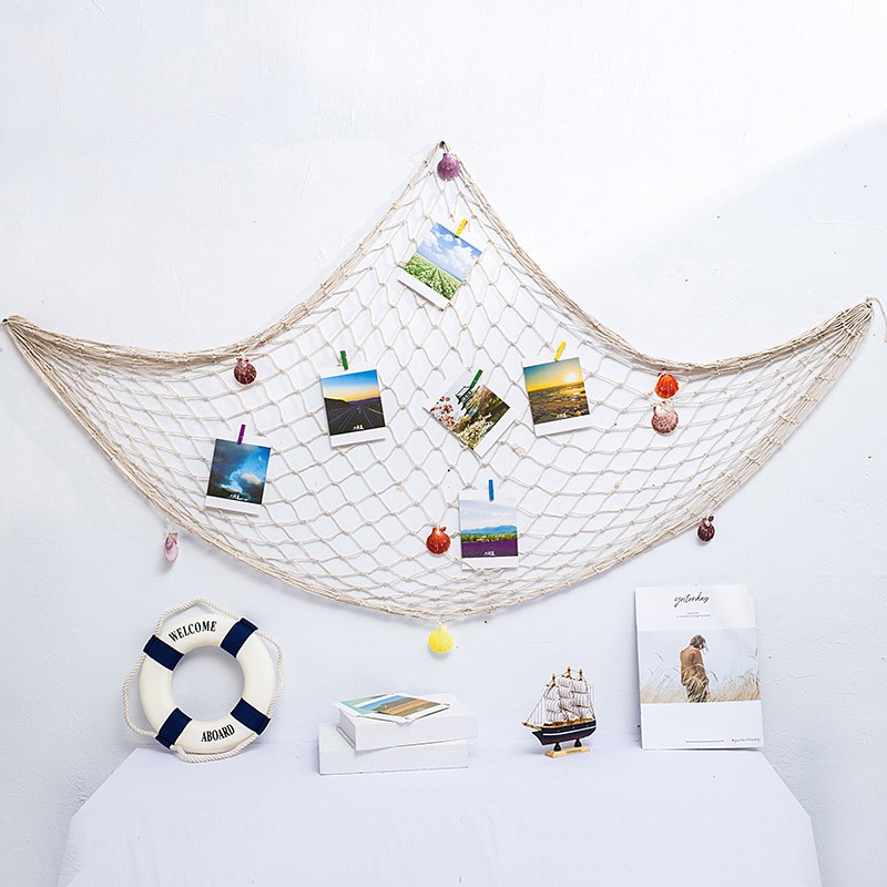 Lưới Đánh Cá Decor Trang Trí Góc Làm Việc Phòng Studio Quán Cafe Spa Phụ Kiện Chụp Ảnh Cao Cấp