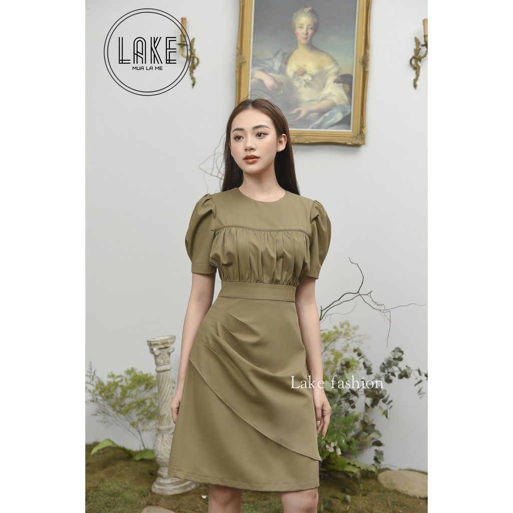 [Mã FAGREEN1505 giảm tới 30K đơn 99K] Váy, đầm dáng xòe tay bồng thắt eo | BigBuy360 - bigbuy360.vn