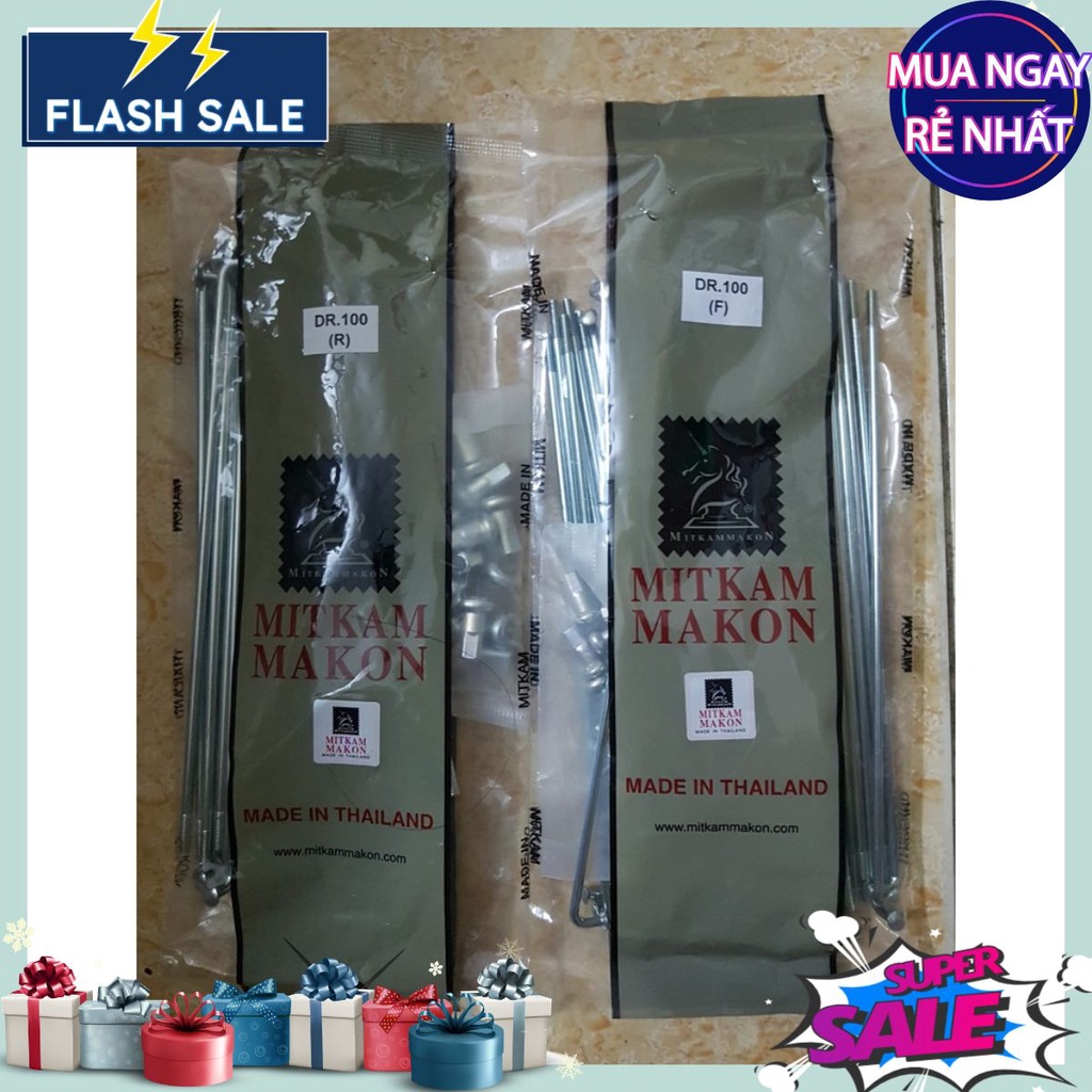 Bộ nan hoa Thái Dream Mitkam Makon, Cub, Wave A Anpha nhỏ ZX căm xe máy