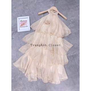 Váy yếm tơ tiểu thư (ảnh thật chụp sàn)