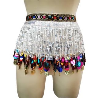 Khăn Choàng Tua Rua Đính Kim Sa Lấp Lánh Dùng Múa Bụng Cho Nữ