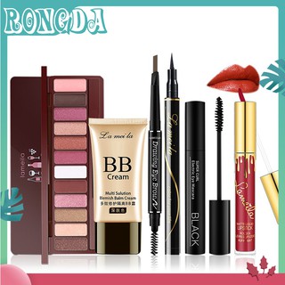 Set mỹ phẩm trang điểm bảng phấn mắt + kem bb + mascara + chì kẻ mày + son môi + bút kẻ mắt