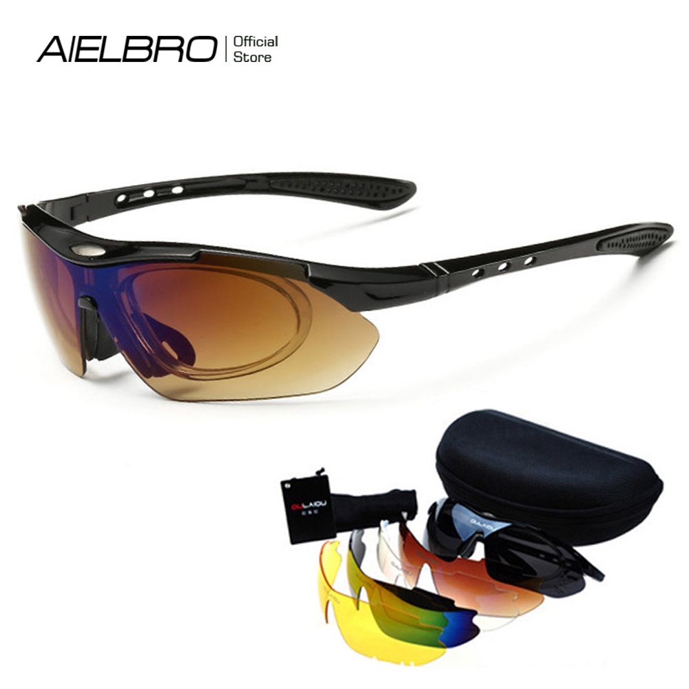 Kính mát AIELBRO SSXS0353 thiết kế 5 trong 1 phong cách thể thao thời trang