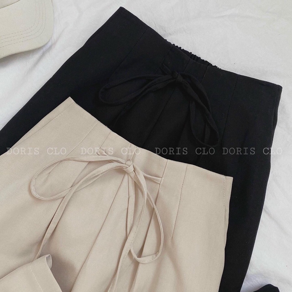 [ HÓT QUÁ] Quần Kaki bagy nơ cạp trước chun sau- Zadola fashion