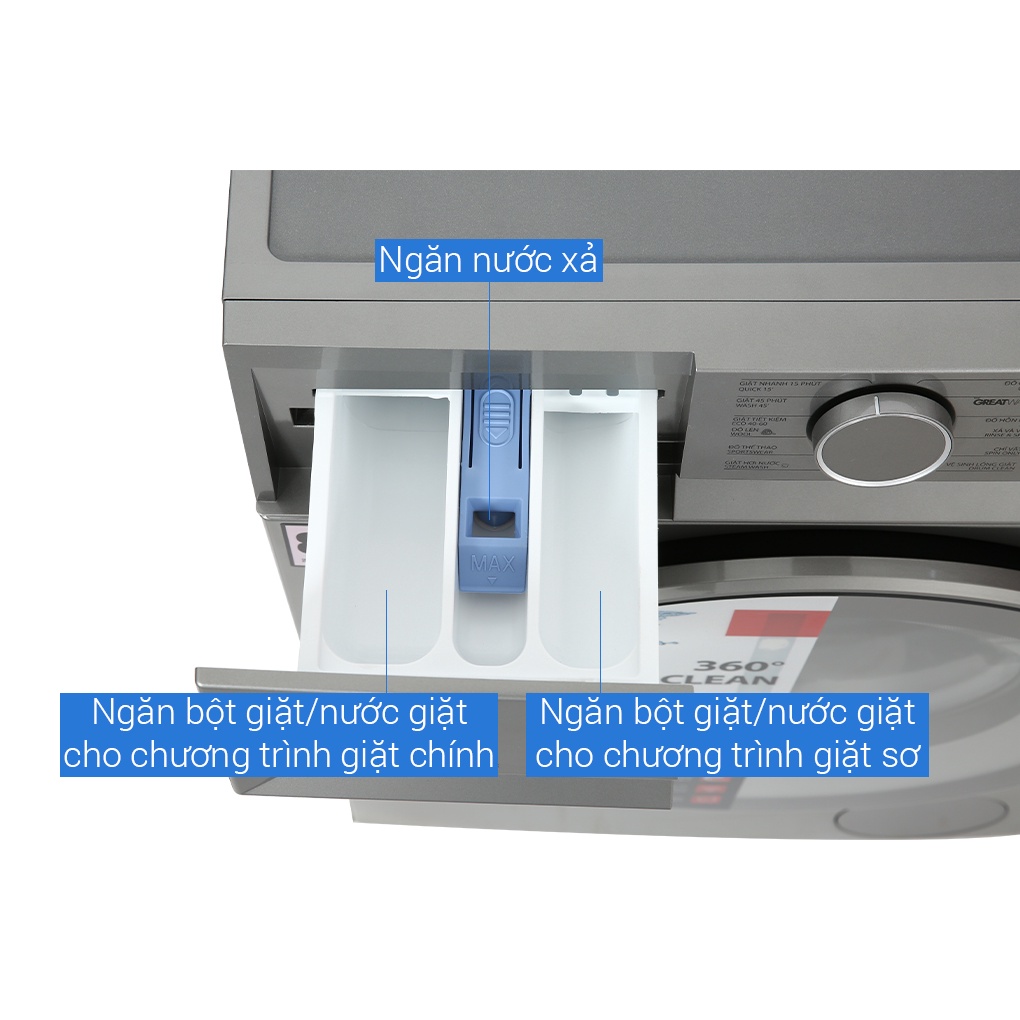 Máy giặt Toshiba Inverter 8.5 kg TW-BL95A4V - Kết nối Wifi - Hàng chính hãng bảo hành 2 năm