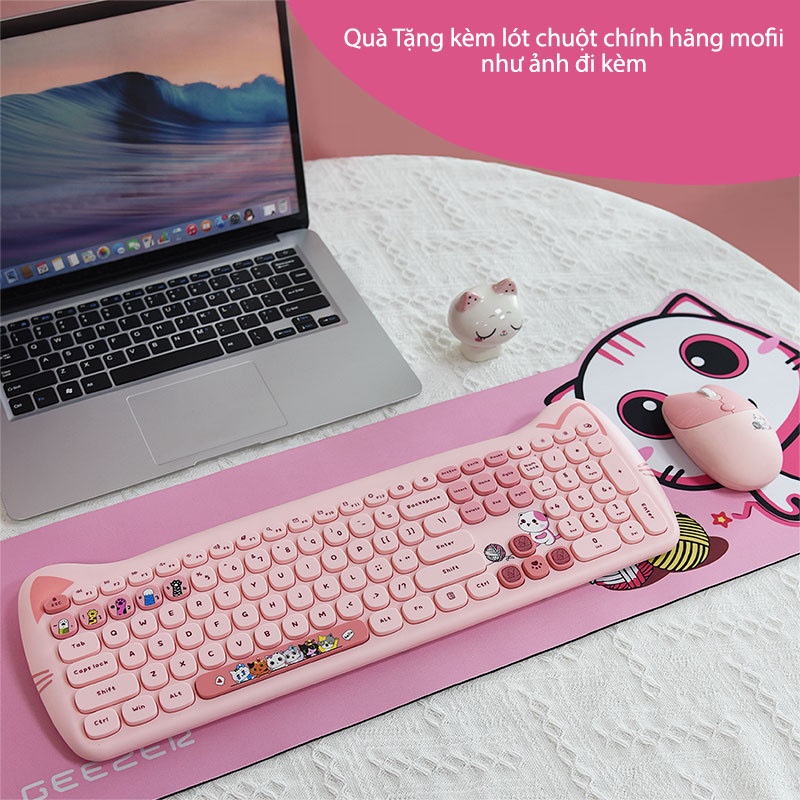 Combo bàn phím và chuột không dây Mofii Geezer phiên bản Meow PLUS cho điện thoại, máy tính bảng, máy tính laptop, PC | BigBuy360 - bigbuy360.vn