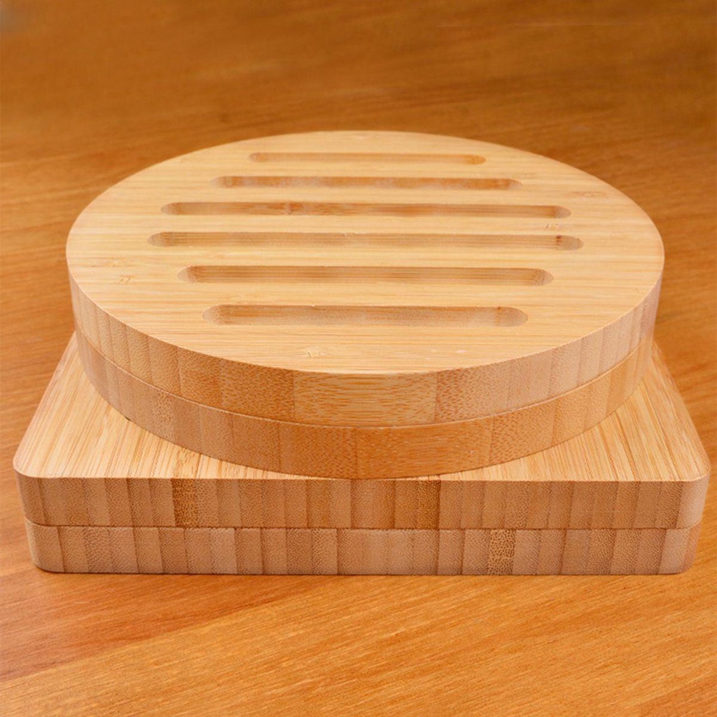IVORY Tấm Lót Nồi Bằng Tre Tự Nhiên Cách Nhiệt Chống Trượt Thân Thiện Với Môi Trường