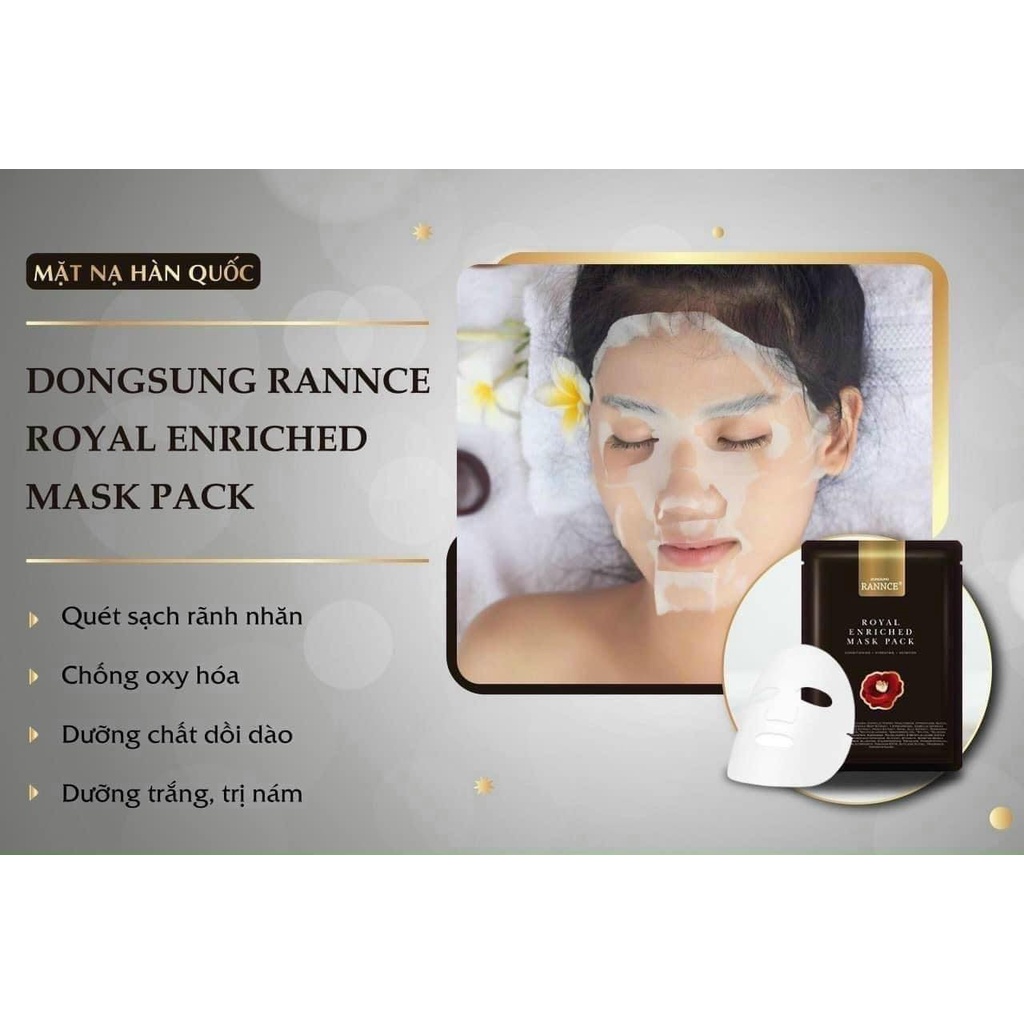 Mặt Nạ Dongsung Rannce Royal Enrich Mask Pack (Full hộp 10 miếng)