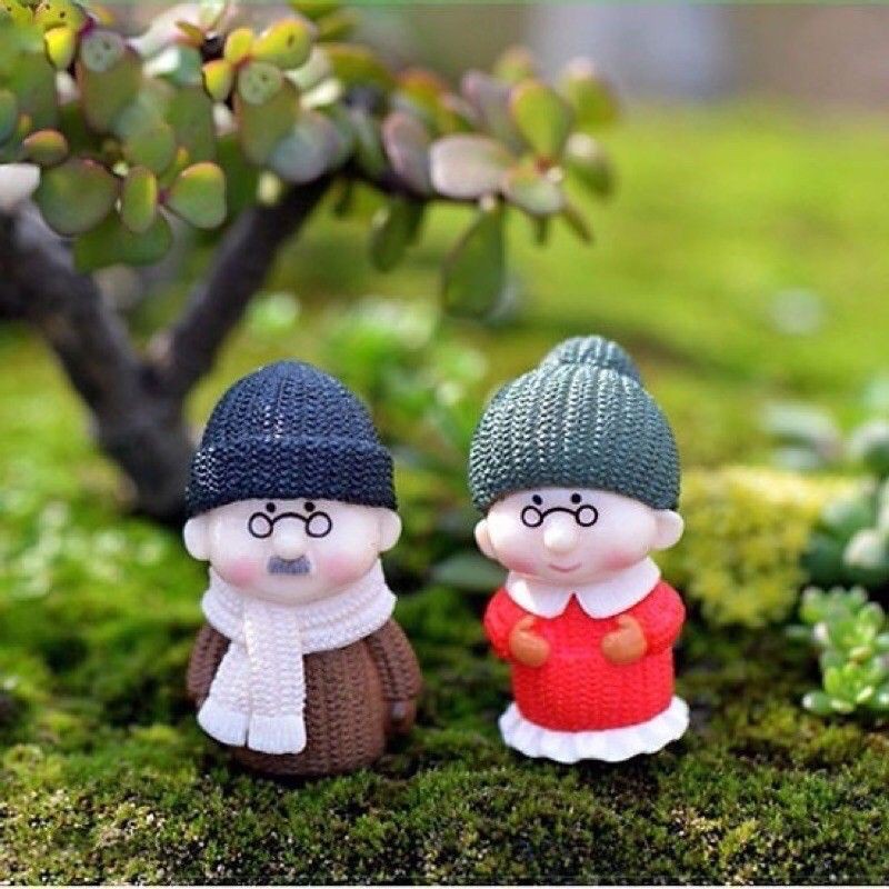 Móc khóa ông bà già cặp đôi mãi mãi bên nhau