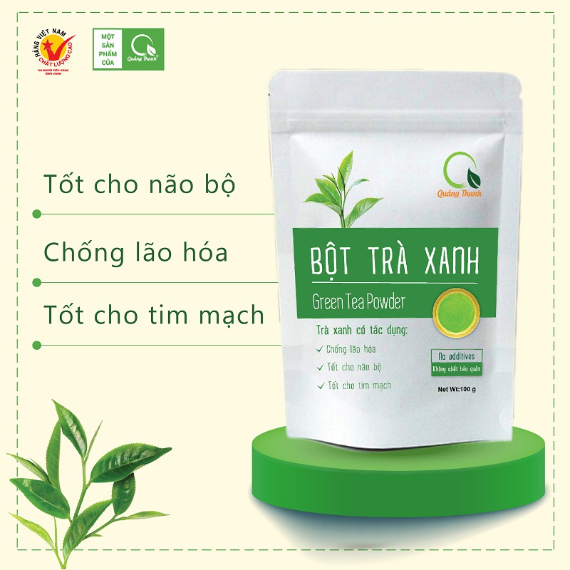 Bột Trà xanh nguyên chất Quảng Thanh Gói 100g