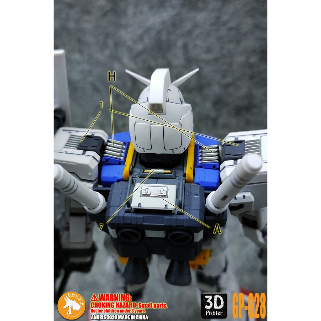 PHỤ KIỆN MOD ANUBIS - CHI TIẾT NHỰA MÔ HÌNH IN 3D CHO MG 1/100 RX-78 VER 3.0 - GP028