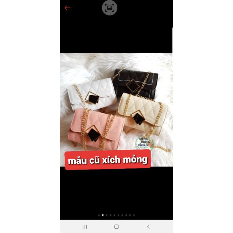 Túi đeo chéo khóa gương thời trang xích đặc dày da siêu mềm (ảnh thật) | BigBuy360 - bigbuy360.vn