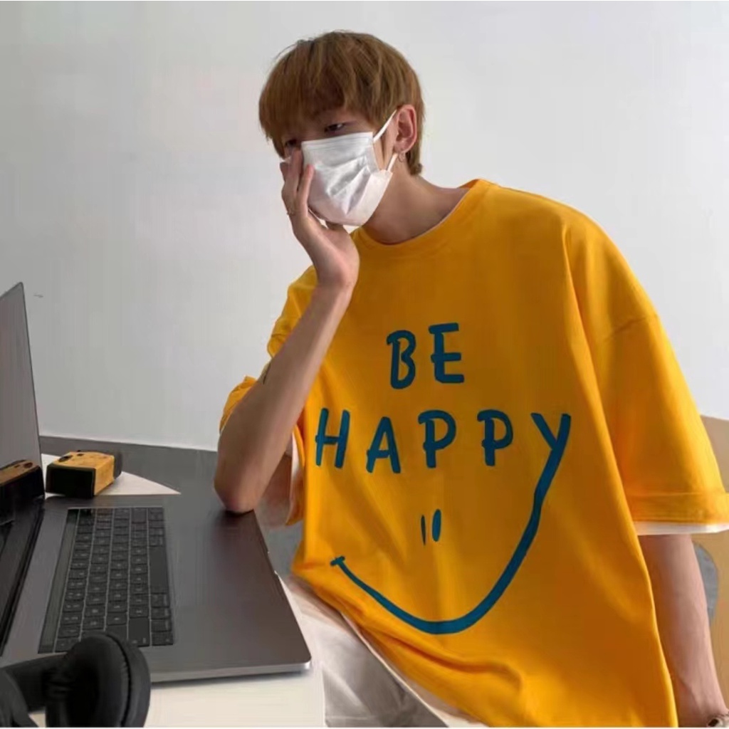 simple cotton áo phông oversize phong cách Hàn Quốc unisex Áo thun anime bông áo thun kiểu nữ  trắng retro áo thun thể thao nam