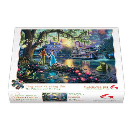 CÔNG CHÚA VÀ CHÀNG ẾCH Tranh xếp hình Jigsaw Puzzle giảỉ tỏa stress Tia Sáng 247 mảnh