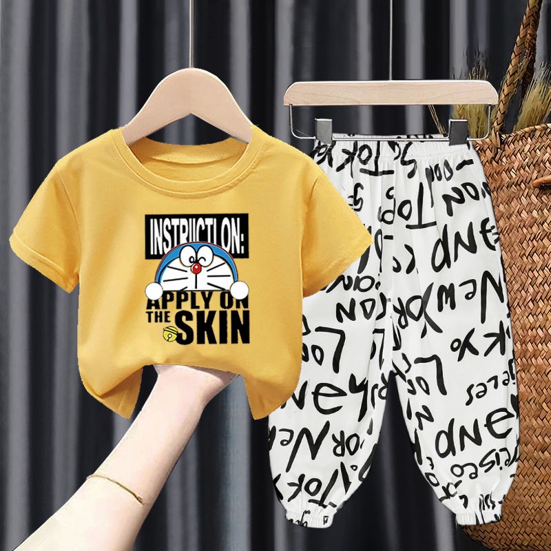 Bộ Quần Áo Thun Ngắn Tay Thời Trang Năng Động Dành Cho Trẻ