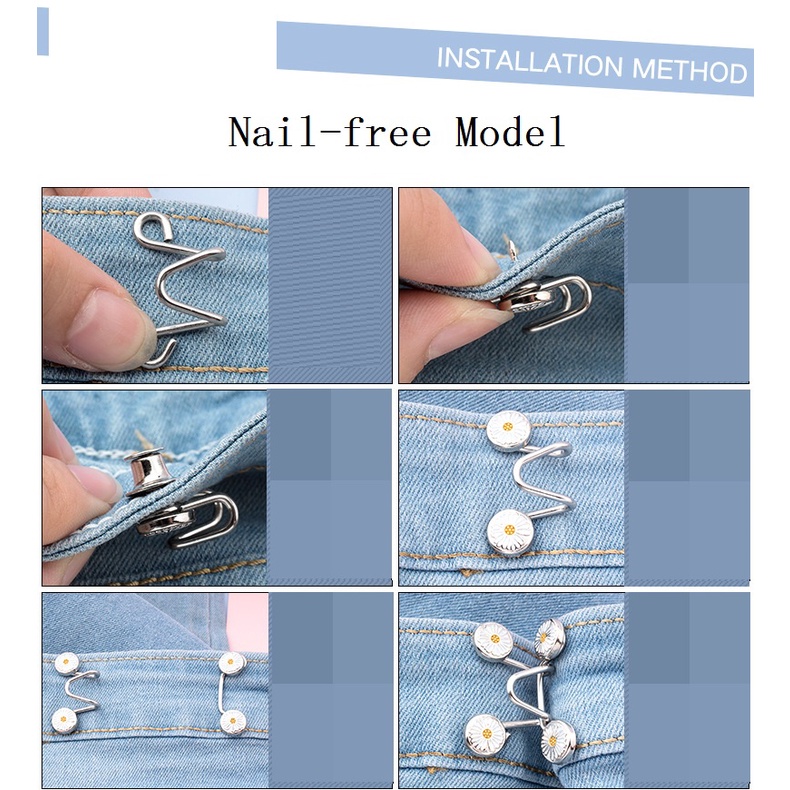 Nút Quần Jeans Bằng Hợp Kim Kẽm Có Thể Tháo Rời Tiện Dụng