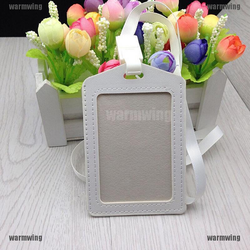 1 Túi Đựng Thẻ Id Bằng Da PU Kèm Vòng cổ