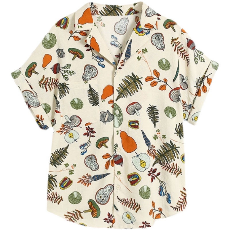 Áo Sơ Mi Ngắn Tay In Họa Tiết Phong Cách retro Pháp Thời Trang Mùa Hè Cho Nữ 2022