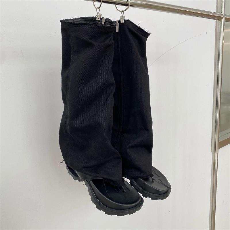 Giày Bốt denim Cổ Cao Đế Dày Thời Trang Mùa Hè Hàng Mới 2022 Cho Bạn Gái