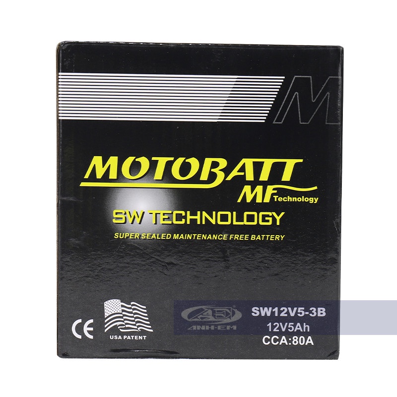 Bình điện MTB SW12V5-3B (Khô 5al - Cao) MTB-SW12V5-3B