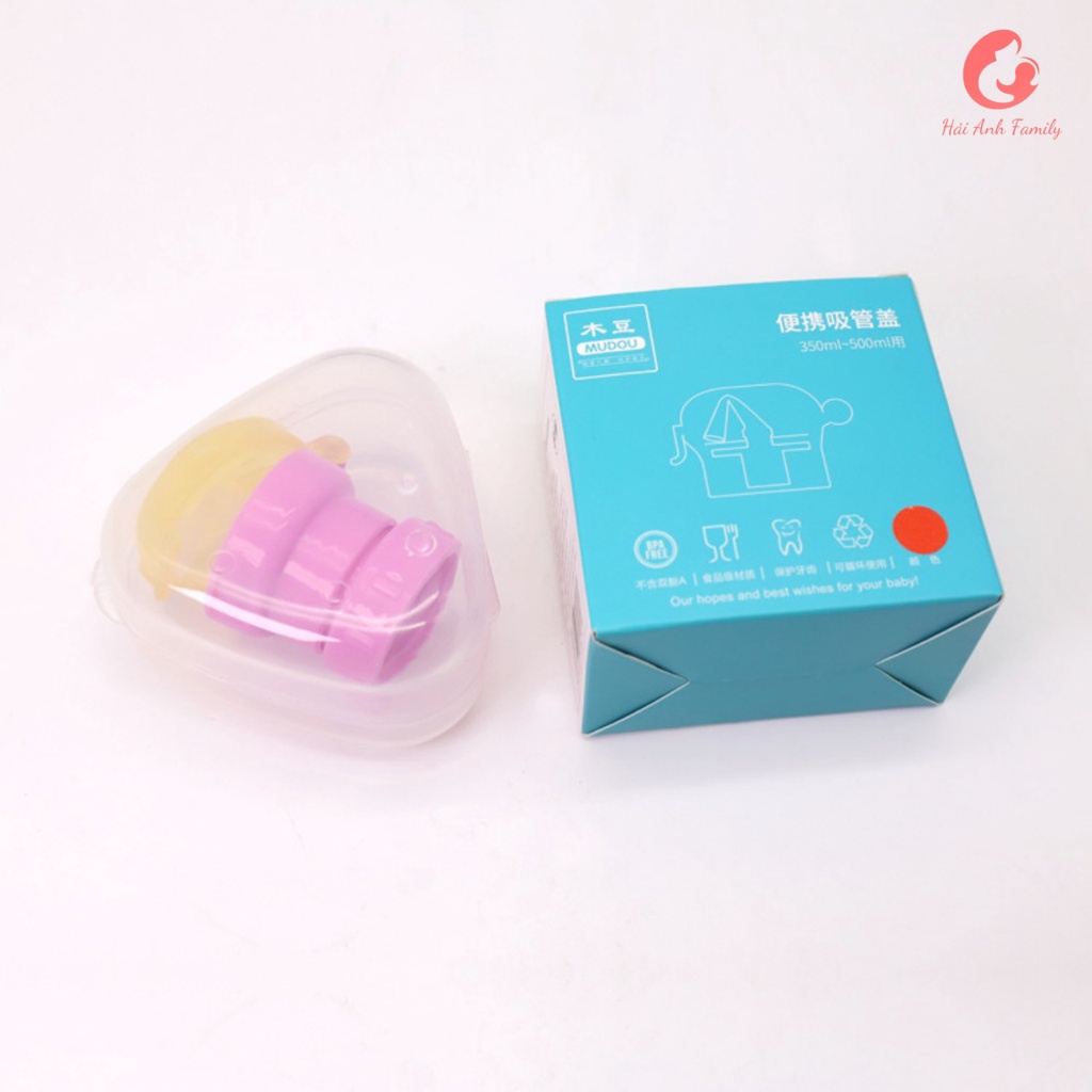 Bộ chuyển đổi sang ống hút gắn chai nước cho bé tiện dụng mang ra ngoài, chống đổ, chống sặc.(có hộp)