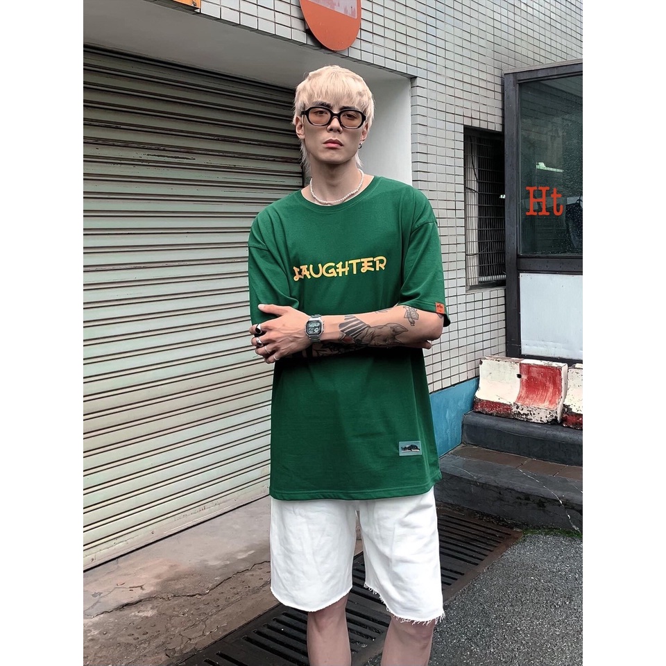 Áo phông Nam Laughter Màu: xanh lá 🆘 chất cotton Su siêu hottrend