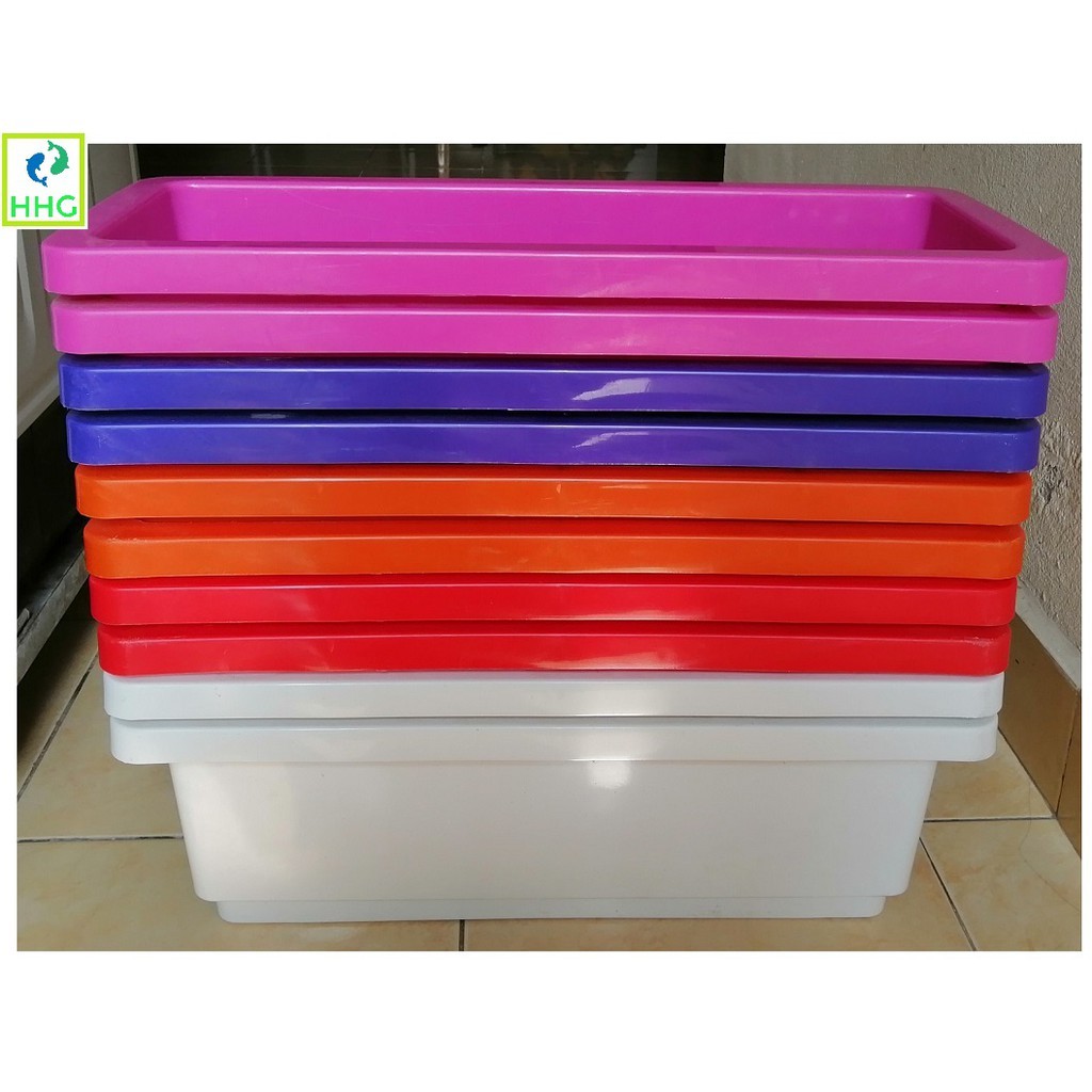 COMBO 10 CHẬU/ KHAY/ MÁNG NHỰA TRỒNG RAU, TRỒNG HOA, CÂY CẢNH KÍCH THƯỚC 48X20X16CM - NHIỀU MÀU