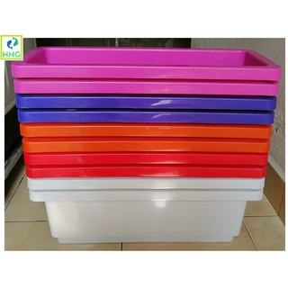 COMBO 10 CHẬU/ KHAY/ MÁNG NHỰA TRỒNG RAU, TRỒNG HOA, CÂY CẢNH KÍCH THƯỚC 48X20X16CM - NHIỀU MÀU