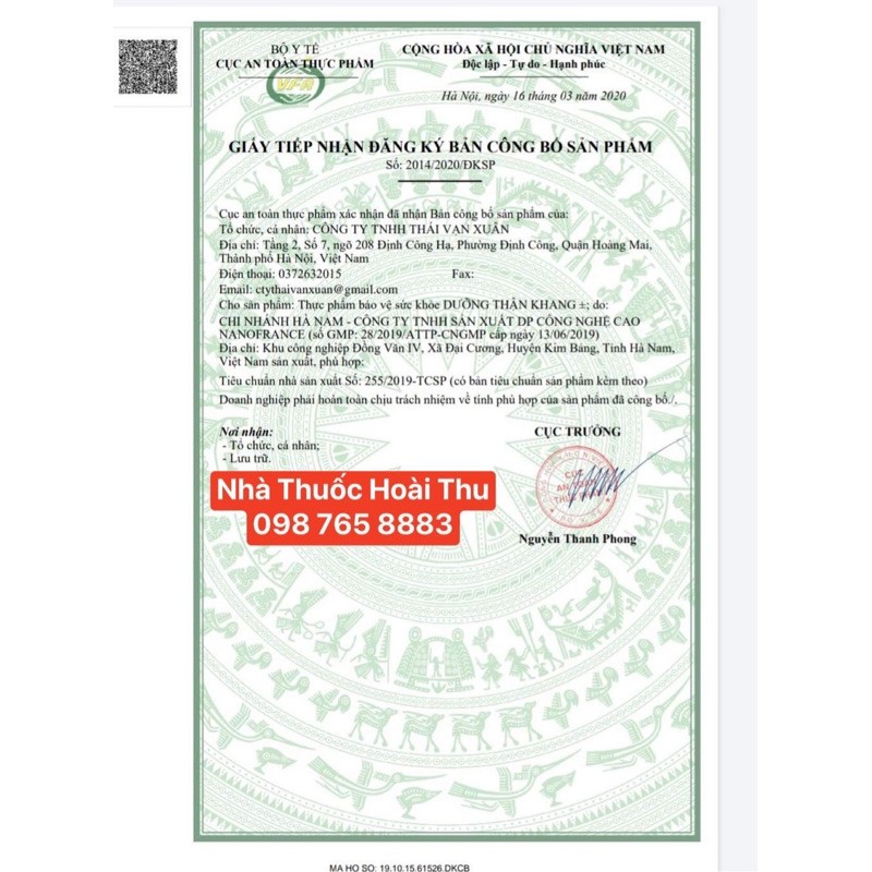 Dưỡng thận khang | Thế Giới Skin Care