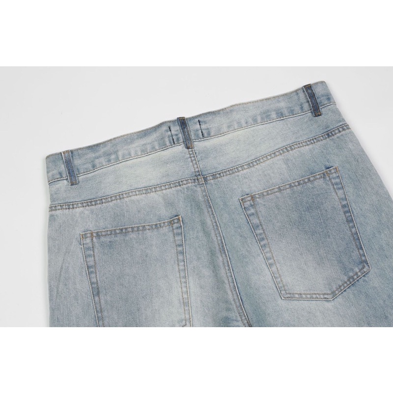 Quần jeans Fear Of God distrassed blue denim jeans