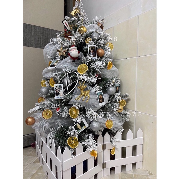 Cuộn ruy băng kim tuyến (dài tùy ý) trang trí cây thông noel