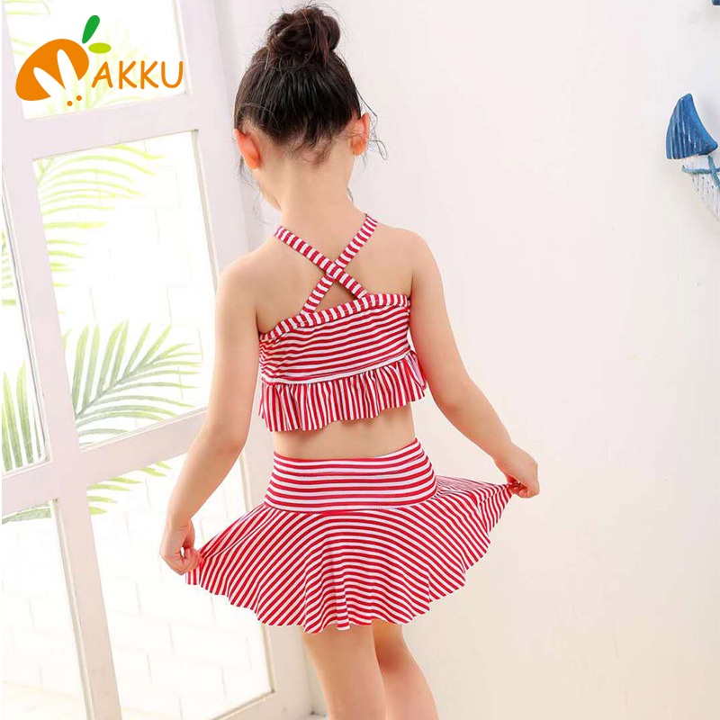 Áo tắm cho bé gái Đồ bơi bé gái đồ bơi áo sơ mi váy màu hồng công chúa dễ thương Quần áo trẻ em Đồ bơi AKKU