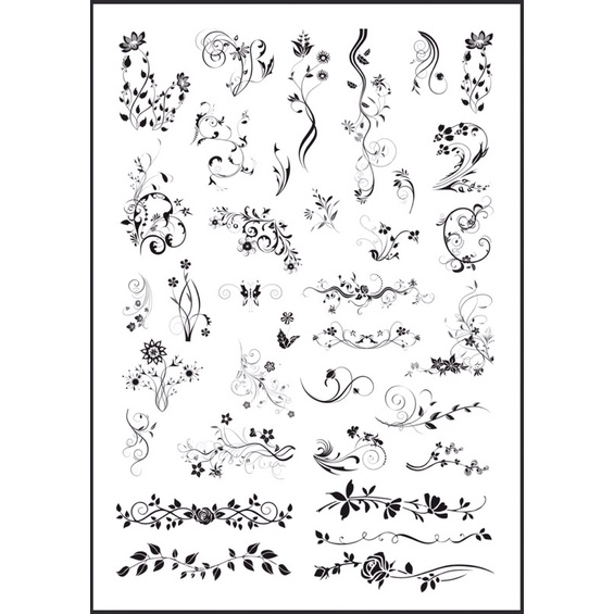 Catalo mẫu hình xăm mini hoa lá