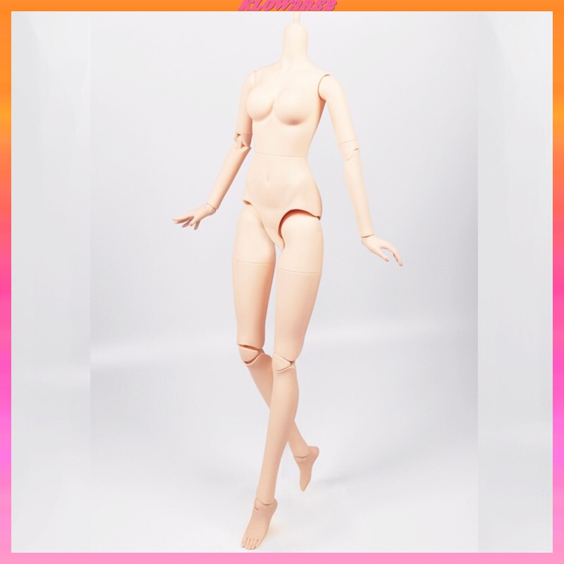 [KLOWARE2]60cm Ball Jointed Doll Nude Vinyl Body Mold without Head DIY Practice Parts